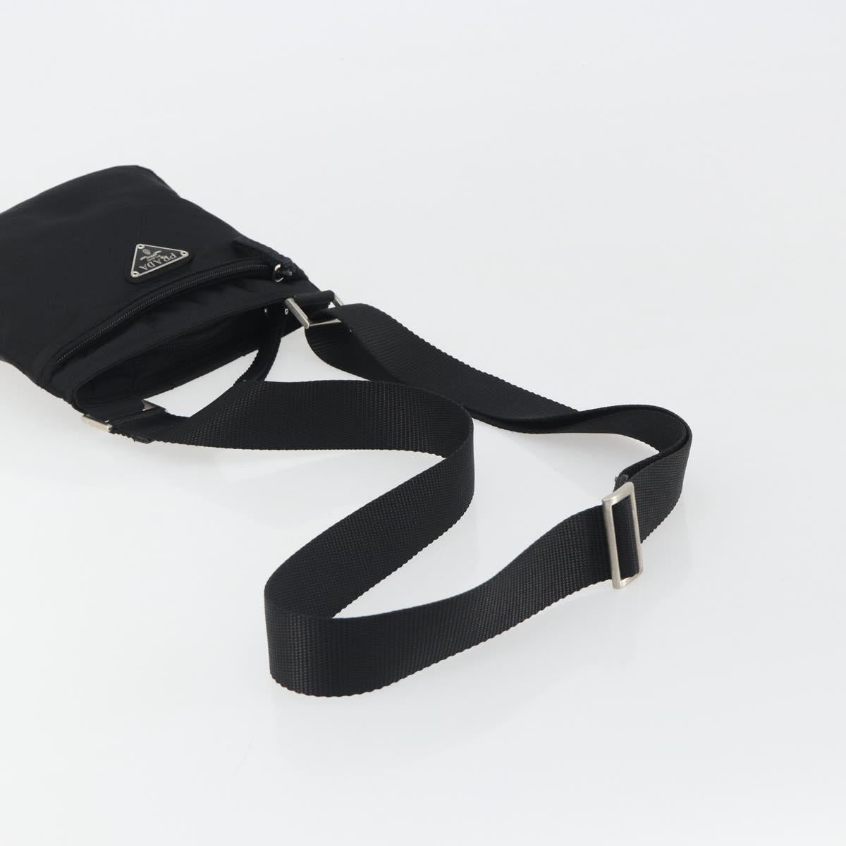 PRADA Shoulder Bag Nylon Black Silver Auth 191800V - Jerrillo image 7