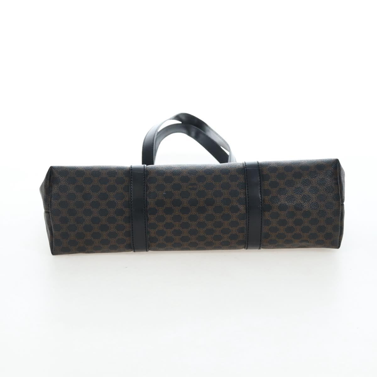 CELINE Macadam Canvas Hand Bag PVC Leather Black Gold Auth 191811V - Jerrillo image 10