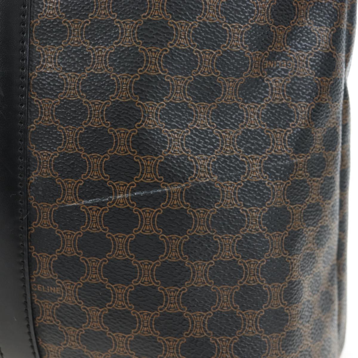 CELINE Macadam Canvas Hand Bag PVC Leather Black Gold Auth 191811V - Jerrillo image 4