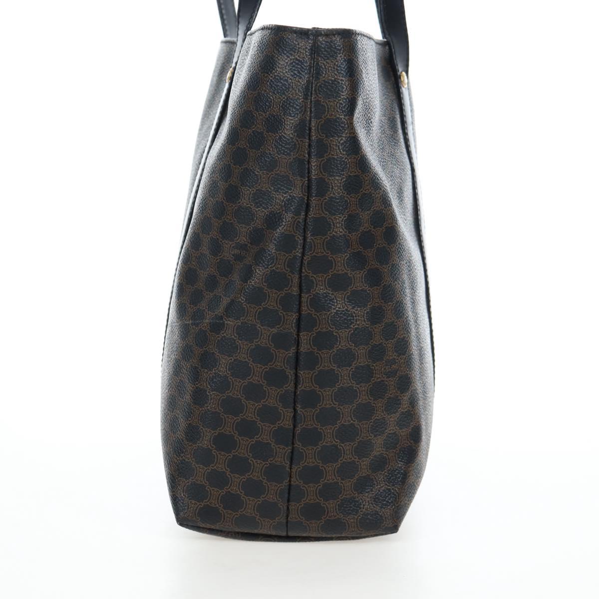 CELINE Macadam Canvas Hand Bag PVC Leather Black Gold Auth 191811V - Jerrillo image 5