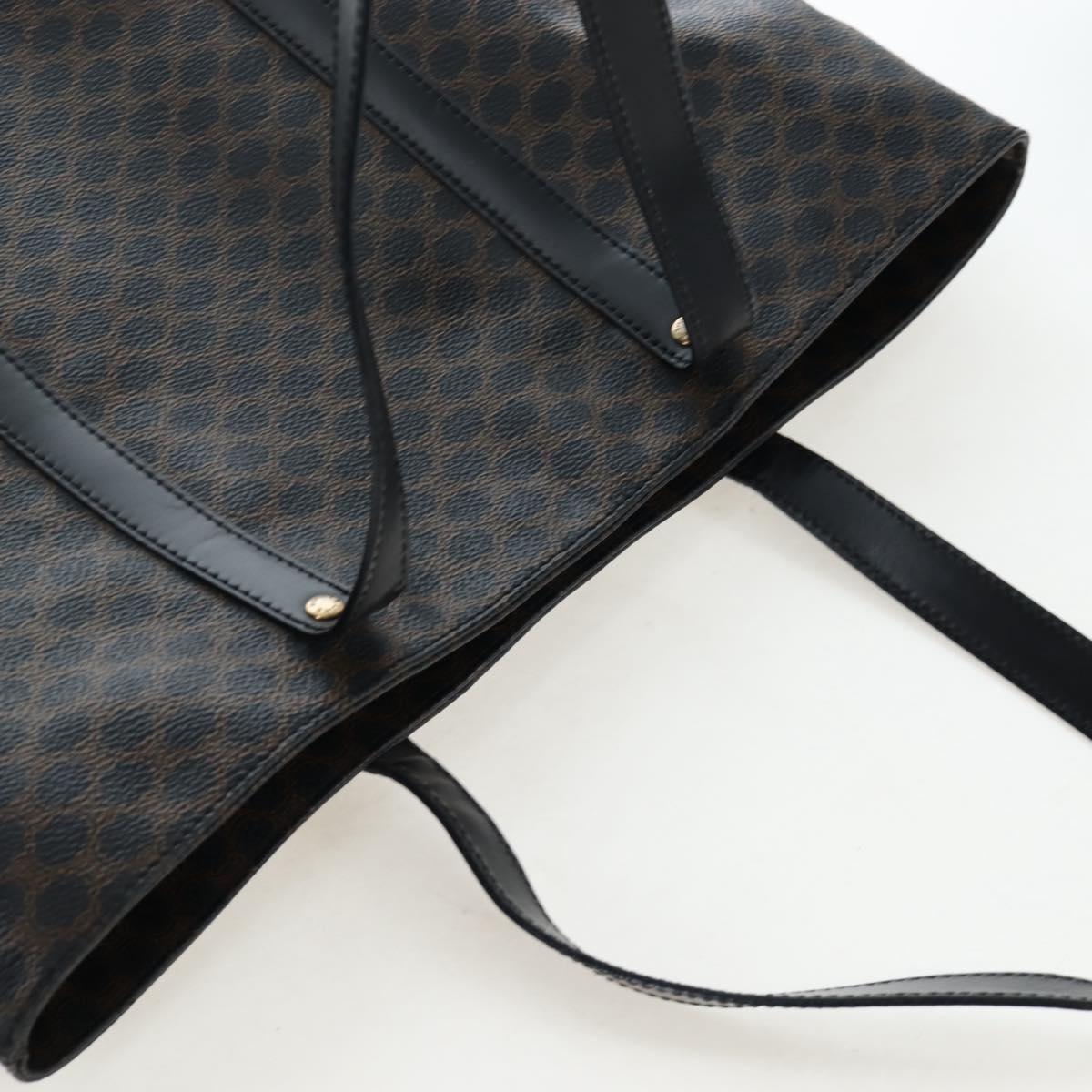 CELINE Macadam Canvas Hand Bag PVC Leather Black Gold Auth 191811V - Jerrillo image 7