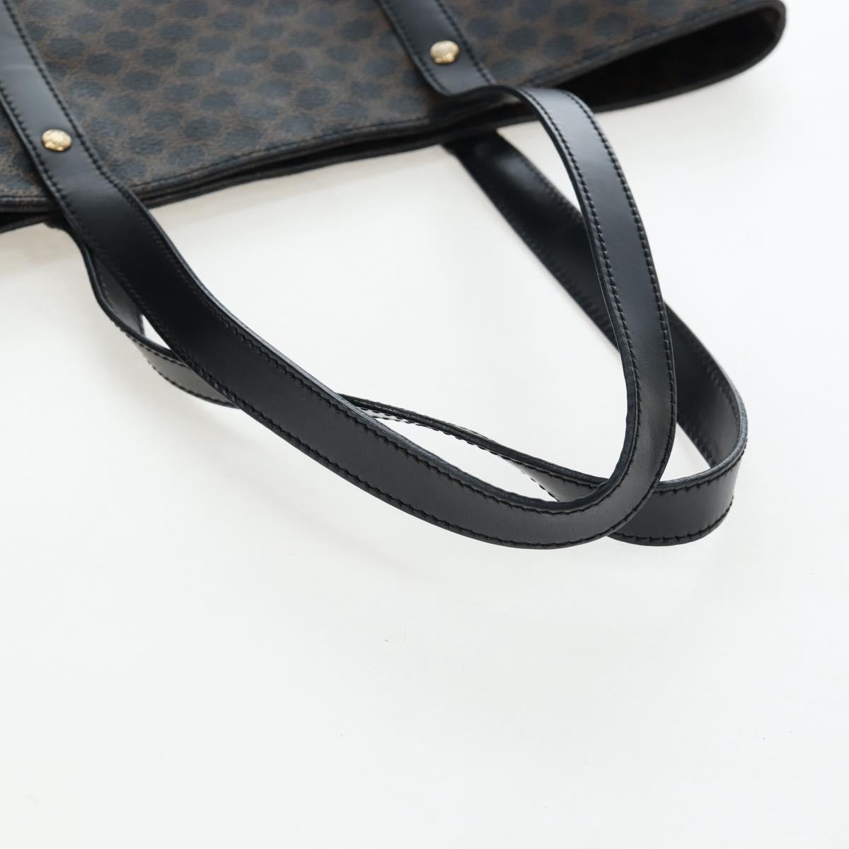 CELINE Macadam Canvas Hand Bag PVC Leather Black Gold Auth 191811V - Jerrillo image 8