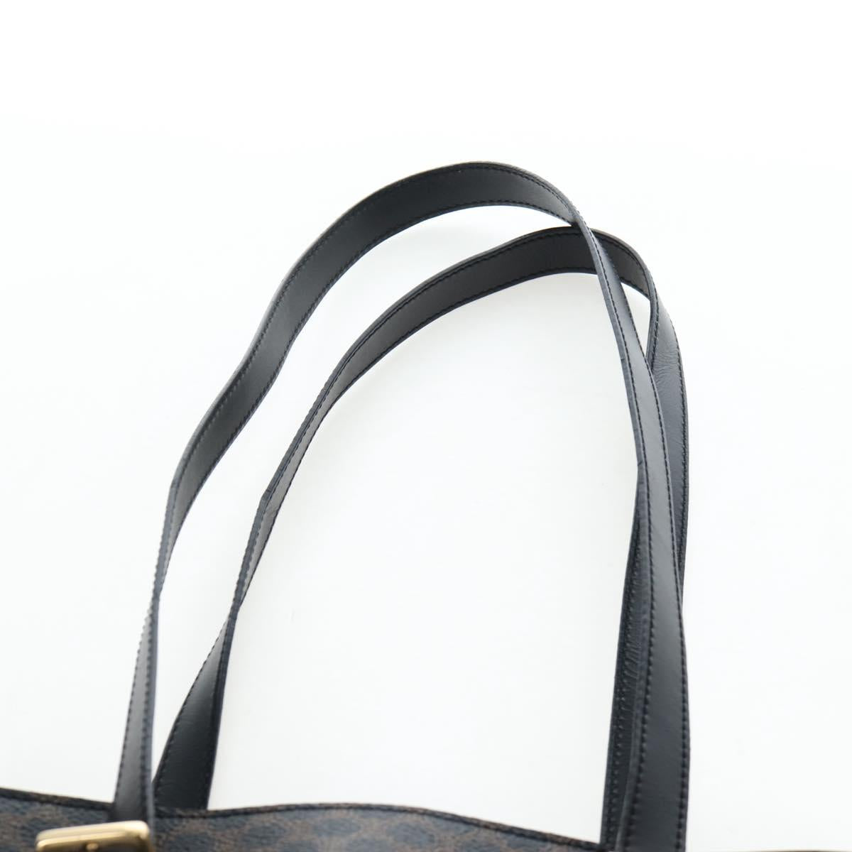 CELINE Macadam Canvas Tote Bag PVC Leather Black Gold Auth 191815V - Jerrillo image 8