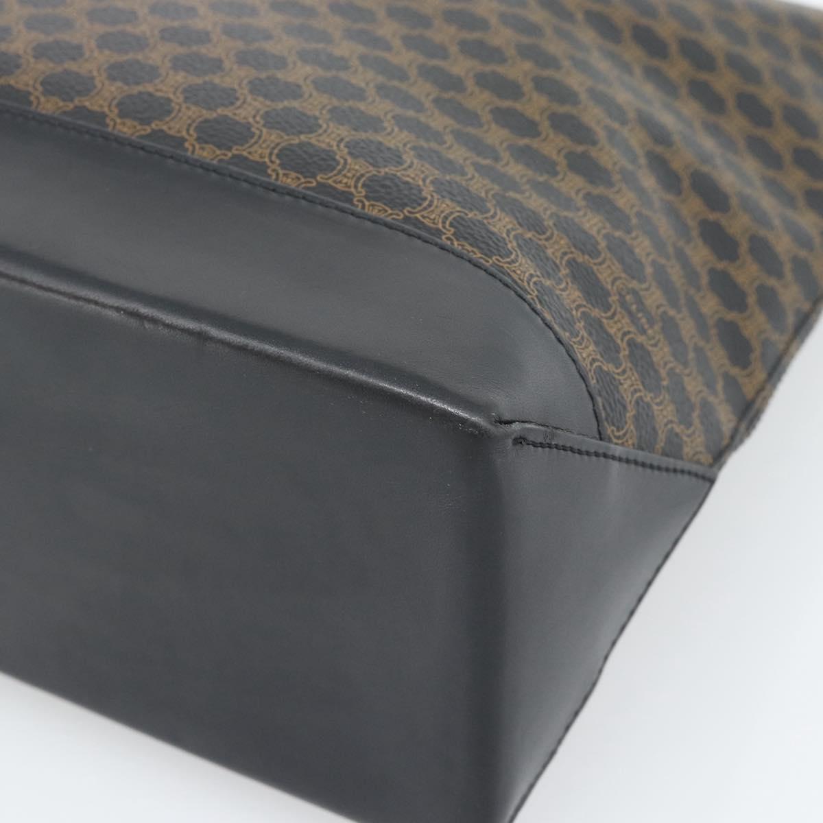 CELINE Macadam Canvas Tote Bag PVC Leather Black Gold Auth 191826V - Jerrillo image 9