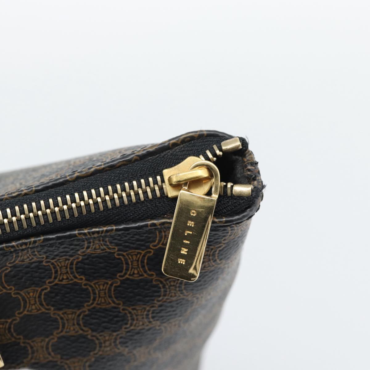 CELINE Macadam Canvas Tote Bag PVC Leather Black Gold Auth 191826V - Jerrillo image 10