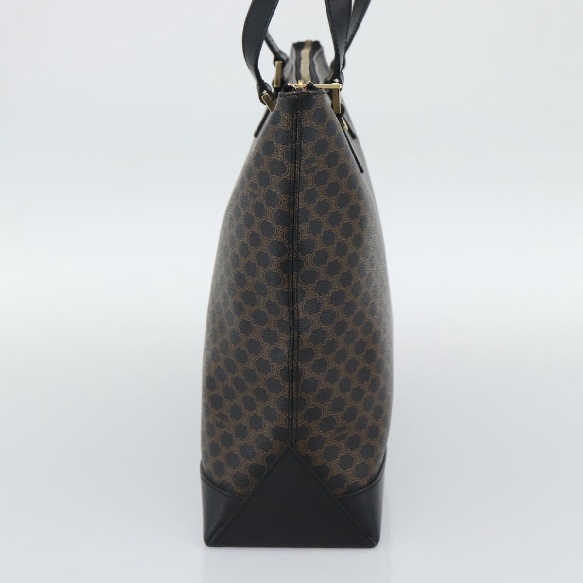CELINE Macadam Canvas Tote Bag PVC Leather Black Gold Auth 191826V - Jerrillo image 3