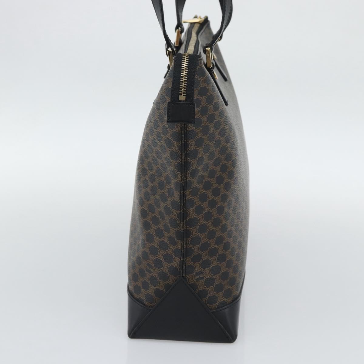 CELINE Macadam Canvas Tote Bag PVC Leather Black Gold Auth 191826V - Jerrillo image 4