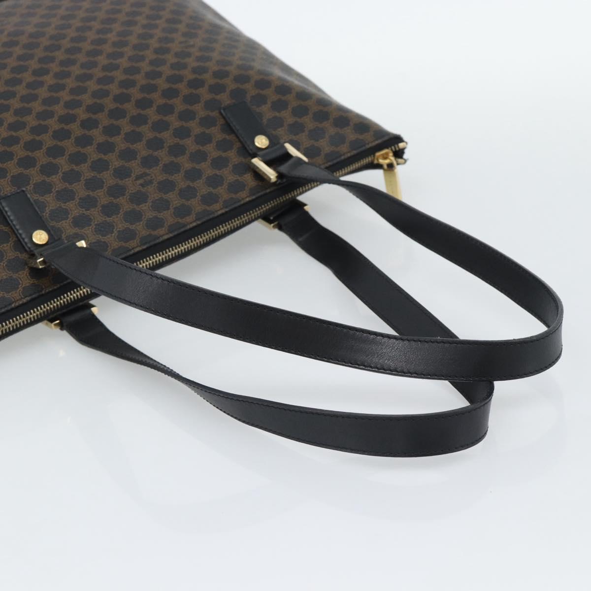 CELINE Macadam Canvas Tote Bag PVC Leather Black Gold Auth 191826V - Jerrillo image 7