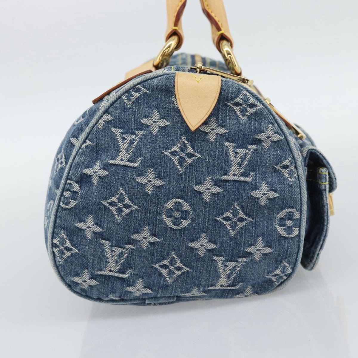 LOUIS VUITTON Monogram Denim Neo Speedy Hand Bag Blue M95019 LV Auth 191830V - Jerrillo image 3