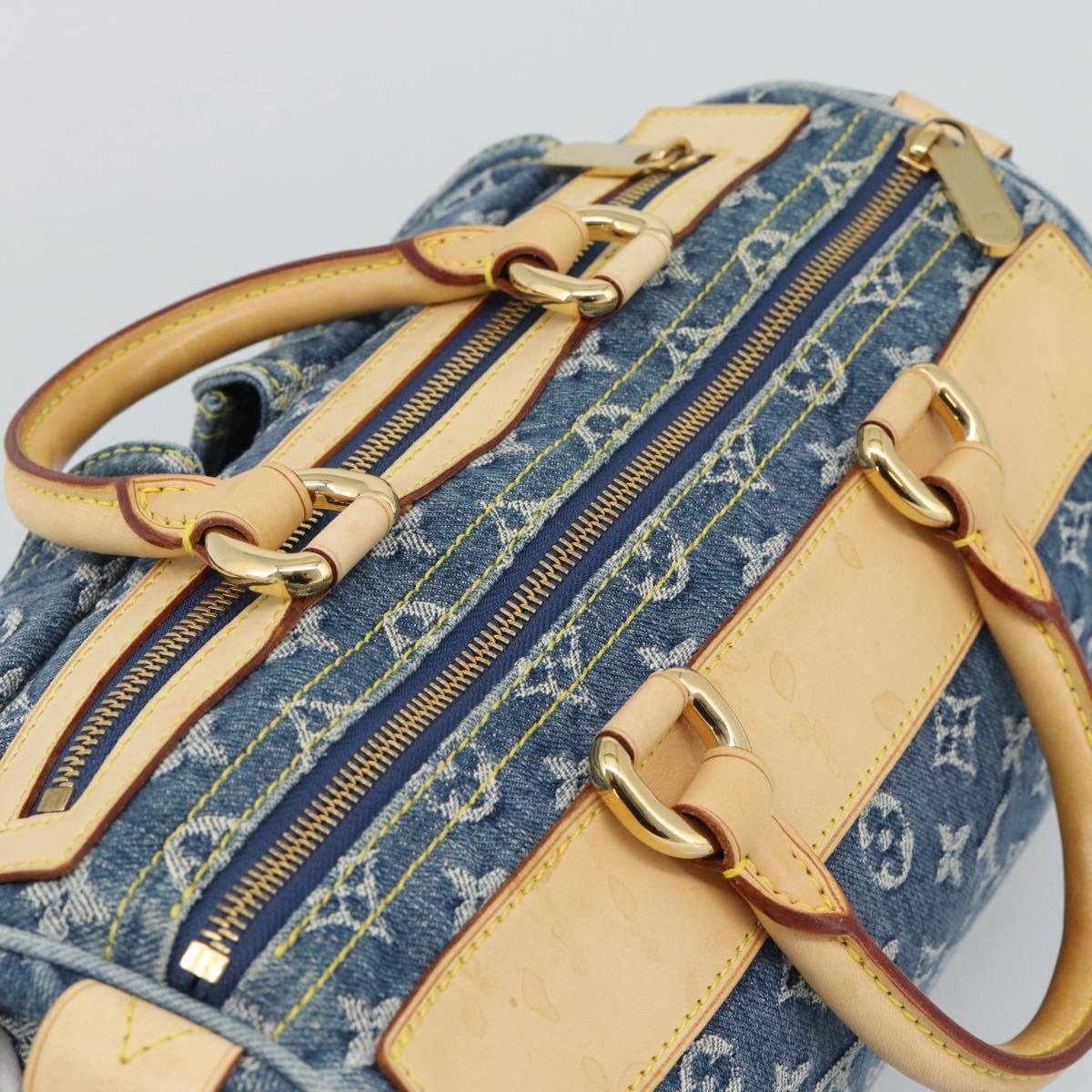 LOUIS VUITTON Monogram Denim Neo Speedy Hand Bag Blue M95019 LV Auth 191830V - Jerrillo image 6