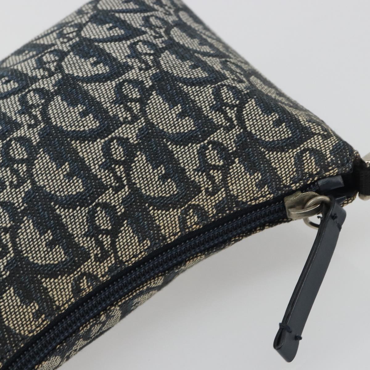 Christian Dior Trotter Canvas Shoulder Bag Navy Silver Auth 191848A - Jerrillo image 7