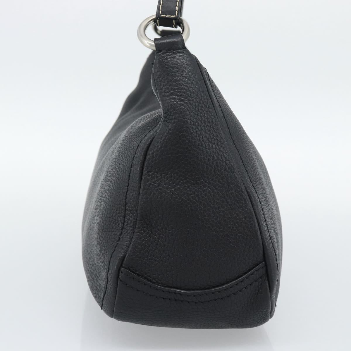 PRADA Hand Bag Leather Black Silver Auth 191866V - Jerrillo image 4