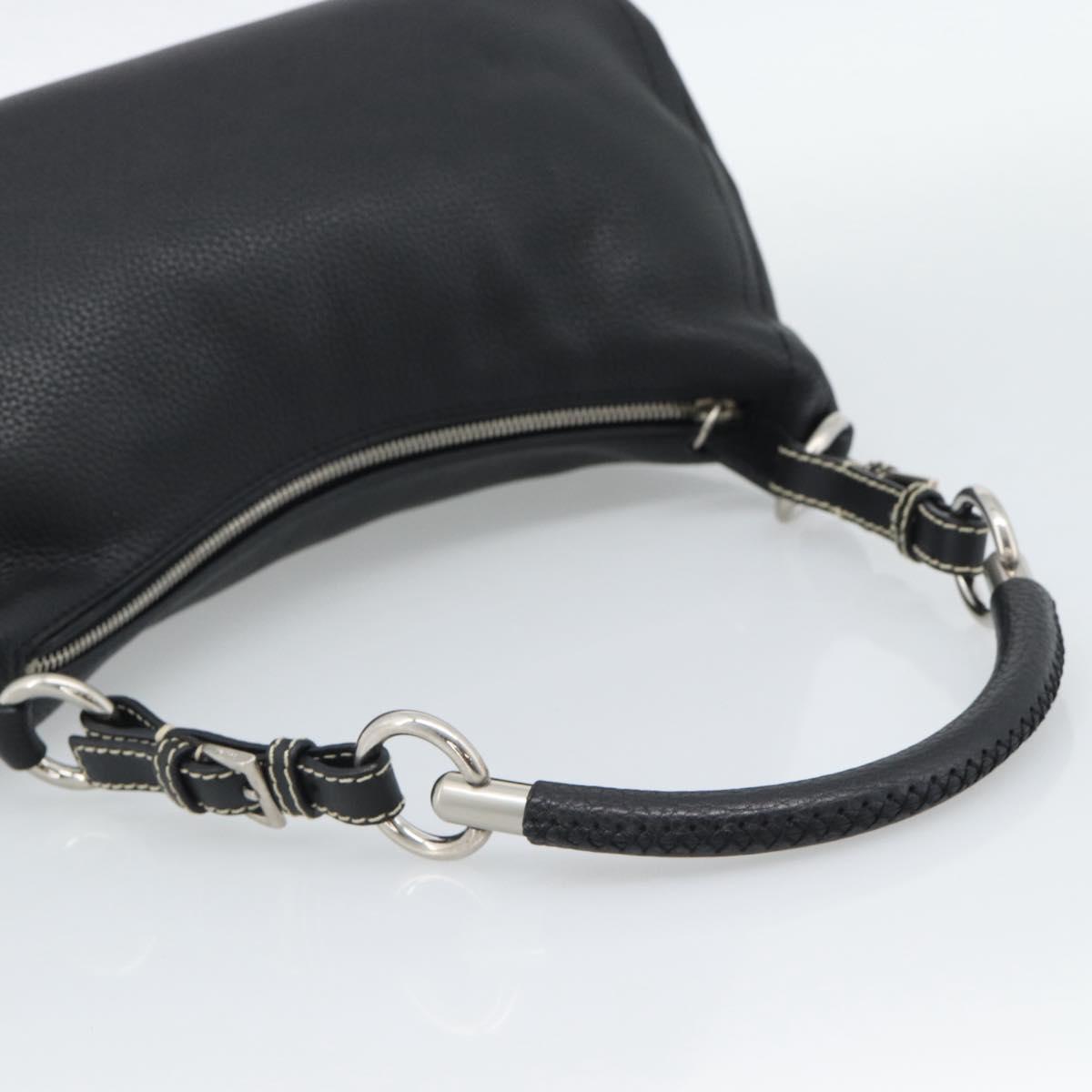 PRADA Hand Bag Leather Black Silver Auth 191866V - Jerrillo image 7