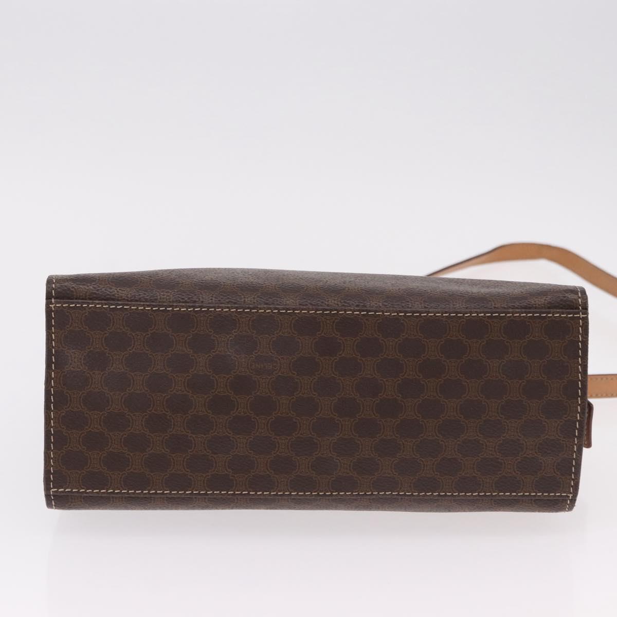 CELINE Macadam Canvas Hand Bag PVC Leather 2way Brown Gold Auth 191900 - Jerrillo image 5