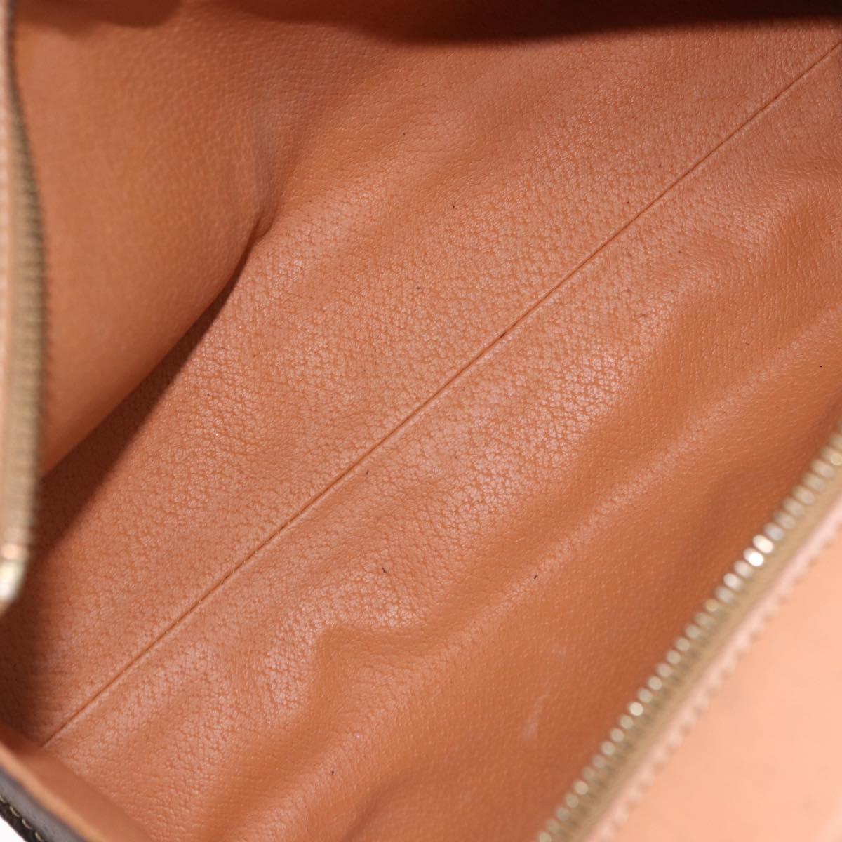 CELINE Macadam Canvas Hand Bag PVC Leather 2way Brown Gold Auth 191900 - Jerrillo image 10