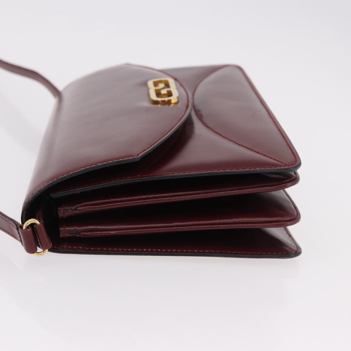 GUCCI Shoulder Bag Leather Bordeaux Gold Auth 191903 - Jerrillo image 4