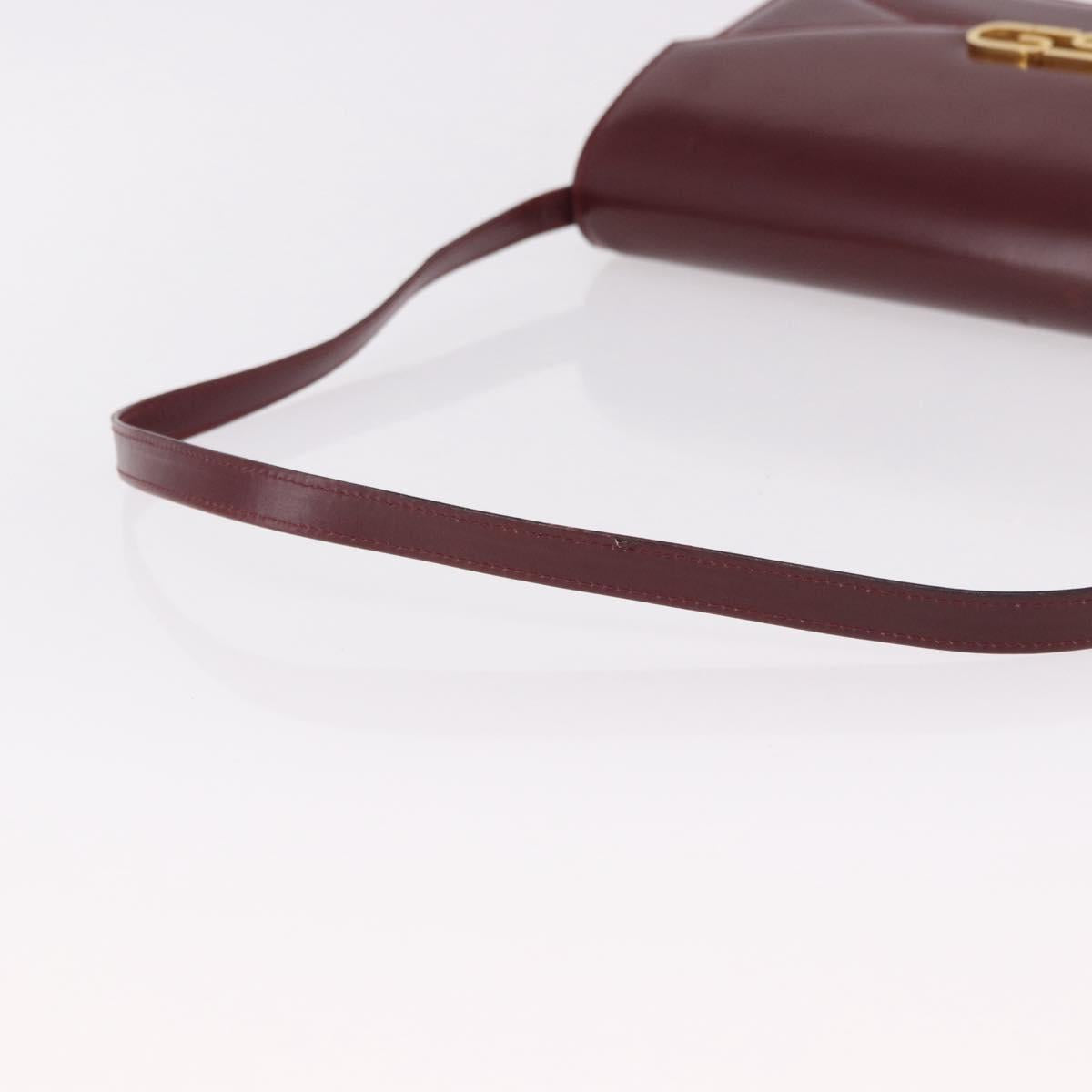 GUCCI Shoulder Bag Leather Bordeaux Gold Auth 191903 - Jerrillo image 7