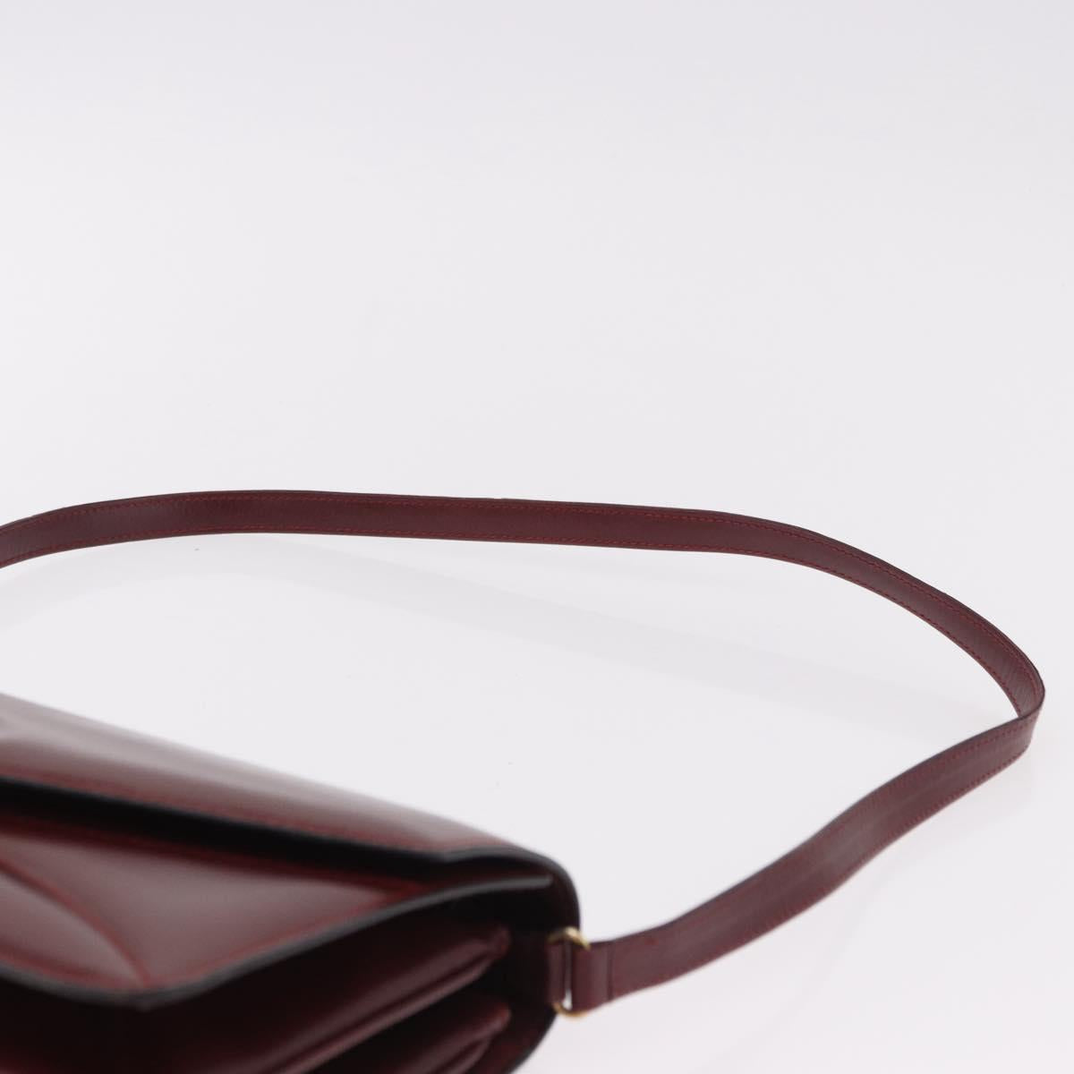 GUCCI Shoulder Bag Leather Bordeaux Gold Auth 191903 - Jerrillo image 8