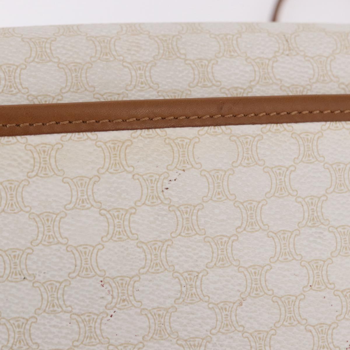 CELINE Macadam Canvas Shoulder Bag PVC White Gold Auth 191906A - Jerrillo image 3