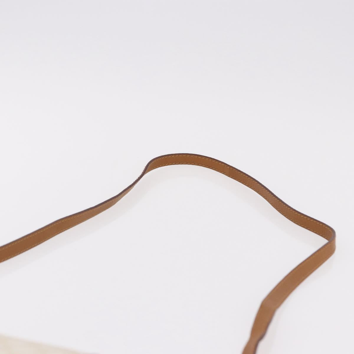 CELINE Macadam Canvas Shoulder Bag PVC White Gold Auth 191906A - Jerrillo image 9