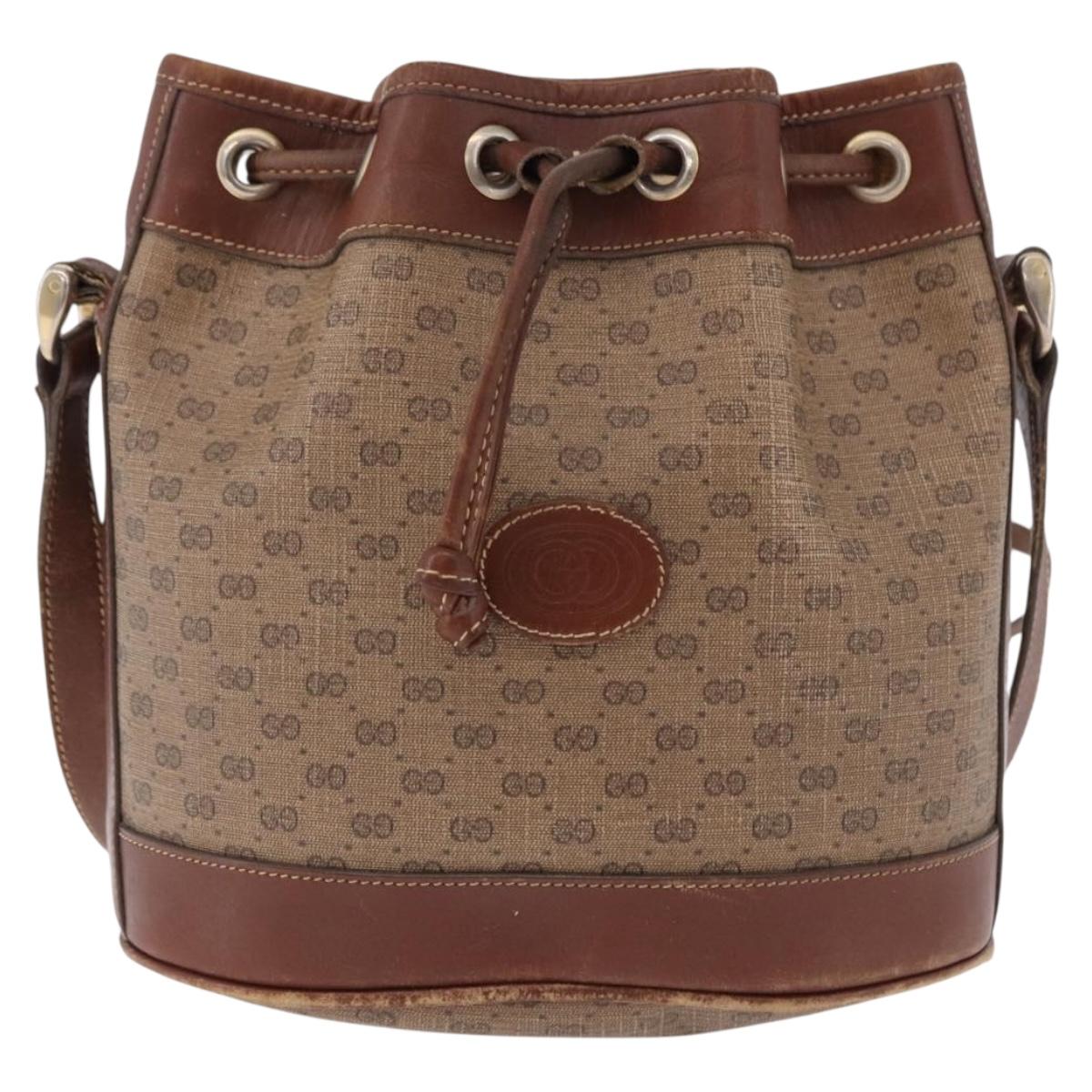GUCCI Micro GG Supreme Shoulder Bag PVC Beige Gold 007 86 0044 Auth 191922 - Jerrillo image 2