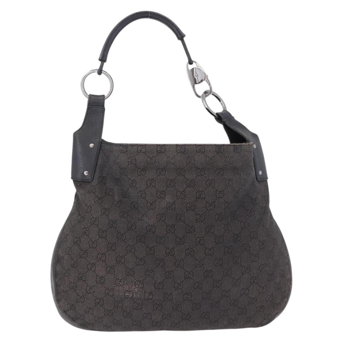 GUCCI GG Canvas Hand Bag Outlet Black Silver 179777 Auth 191936 - Jerrillo image 2