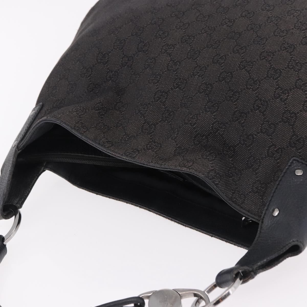 GUCCI GG Canvas Hand Bag Outlet Black Silver 179777 Auth 191936 - Jerrillo image 6