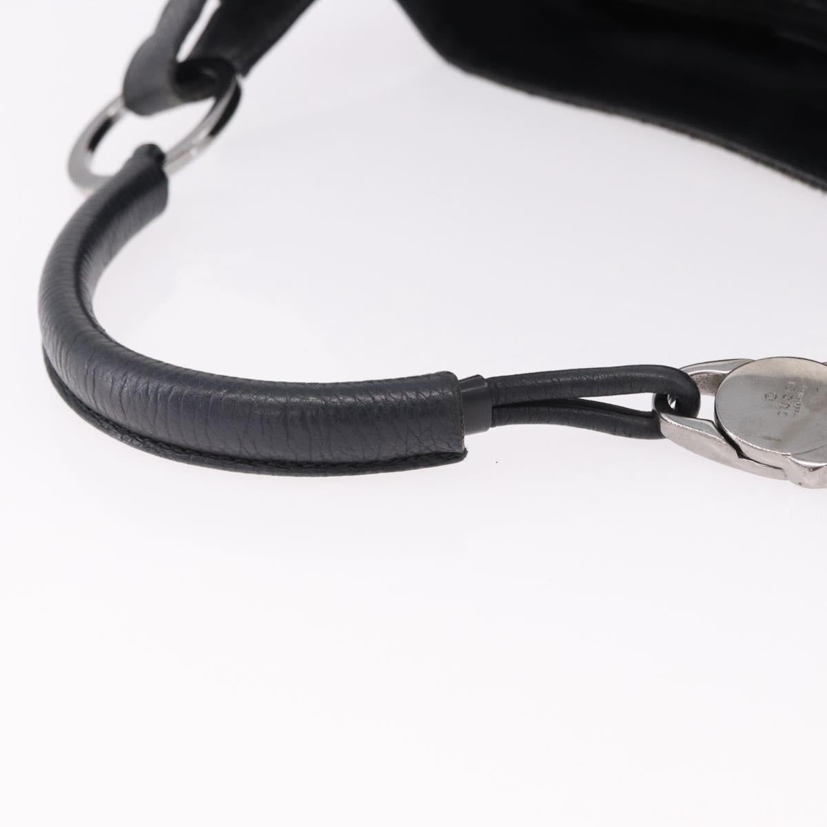 GUCCI GG Canvas Hand Bag Outlet Black Silver 179777 Auth 191936 - Jerrillo image 7