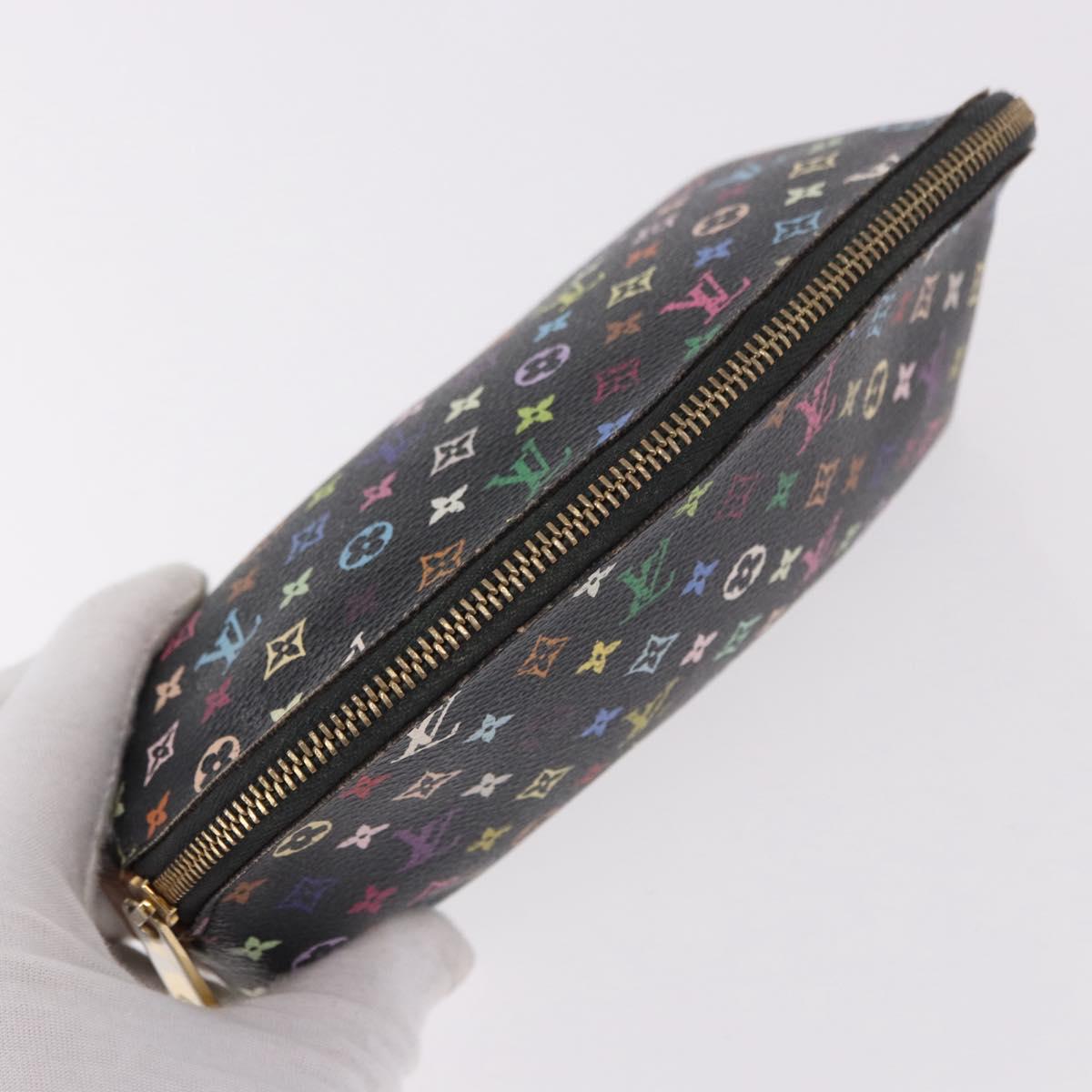 LOUIS VUITTON Monogram Multicolor Pochette Pouch Black M47355 LV Auth 192009 - Jerrillo image 5