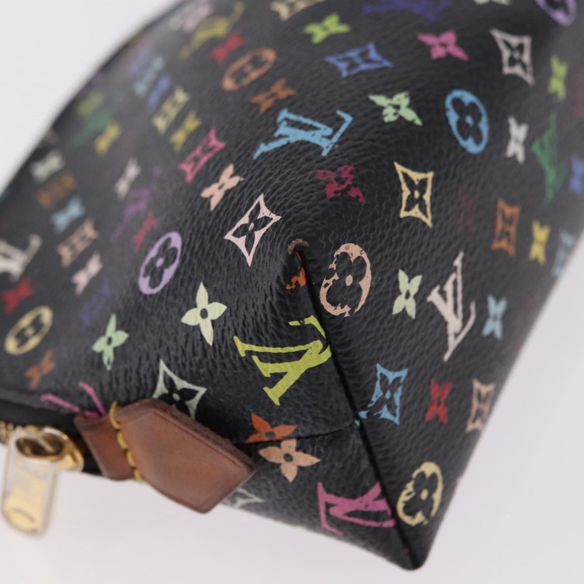 LOUIS VUITTON Monogram Multicolor Pochette Pouch Black M47355 LV Auth 192009 - Jerrillo image 8