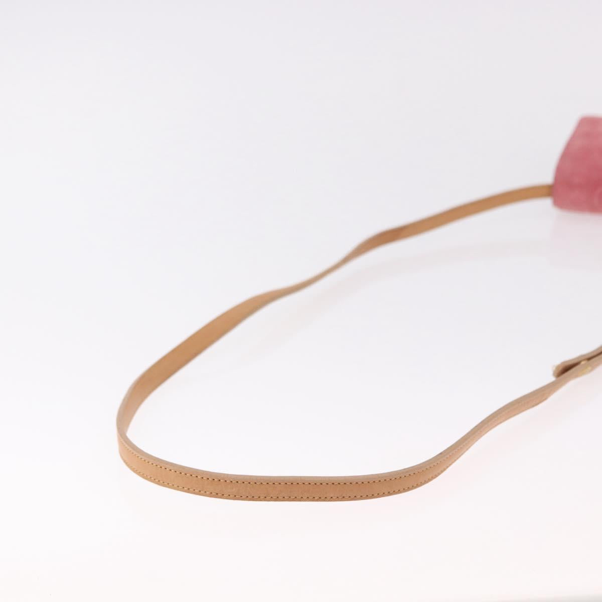 CELINE C Macadam Canvas Shoulder Wallet Suede Pink Gold Auth 192028A - Jerrillo image 7