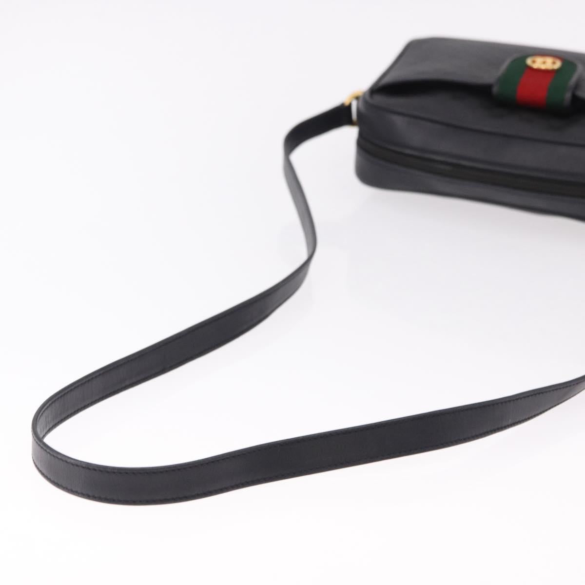 GUCCI Micro GG Supreme Web Sherry Line Bag PVC Black 001 098 4073 Auth 192034 - Jerrillo image 7