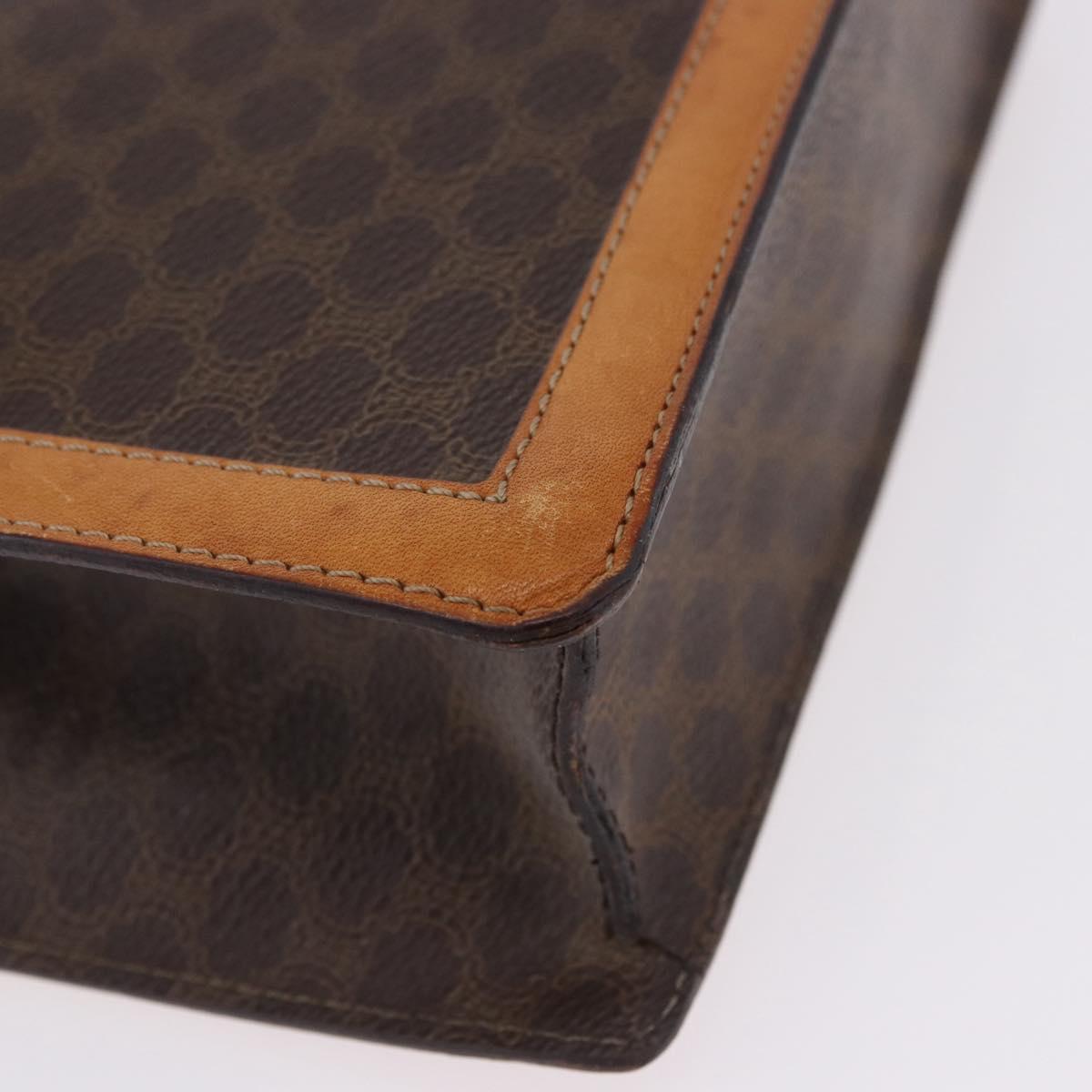 CELINE Macadam Canvas Medallion Hand Bag PVC Leather Brown Gold Auth 192071A - Jerrillo image 9