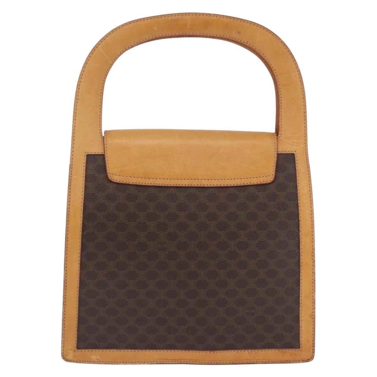 CELINE Macadam Canvas Medallion Hand Bag PVC Leather Brown Gold Auth 192071A - Jerrillo image 2