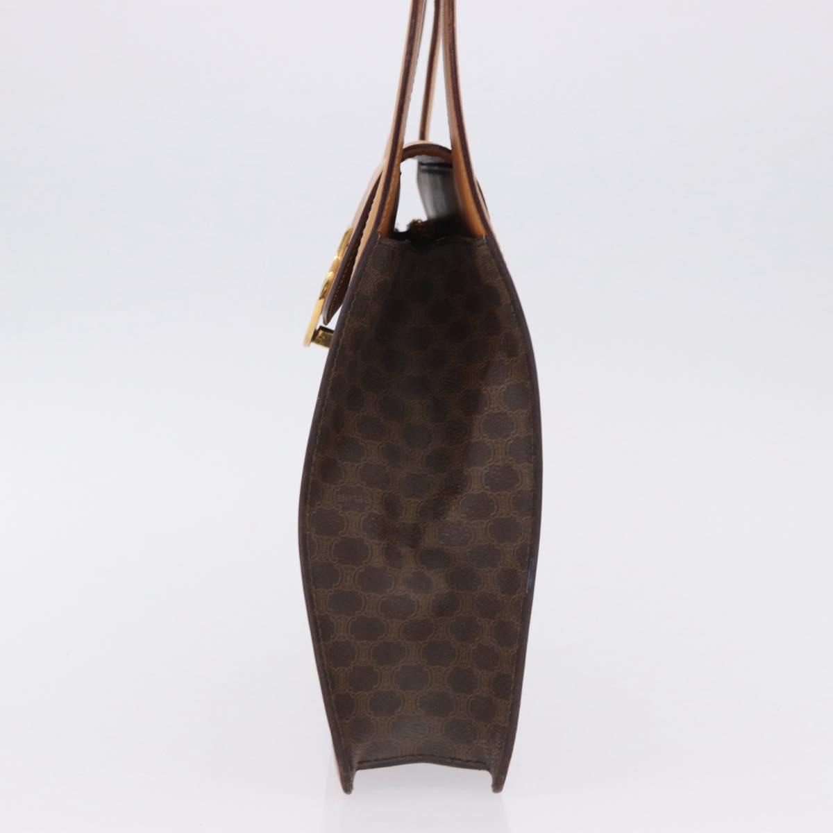 CELINE Macadam Canvas Medallion Hand Bag PVC Leather Brown Gold Auth 192071A - Jerrillo image 3