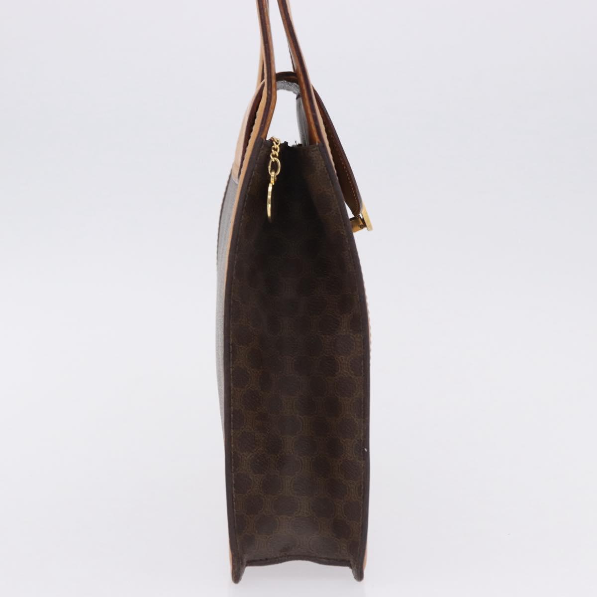 CELINE Macadam Canvas Medallion Hand Bag PVC Leather Brown Gold Auth 192071A - Jerrillo image 4