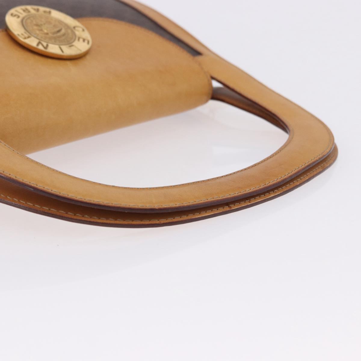 CELINE Macadam Canvas Medallion Hand Bag PVC Leather Brown Gold Auth 192071A - Jerrillo image 7