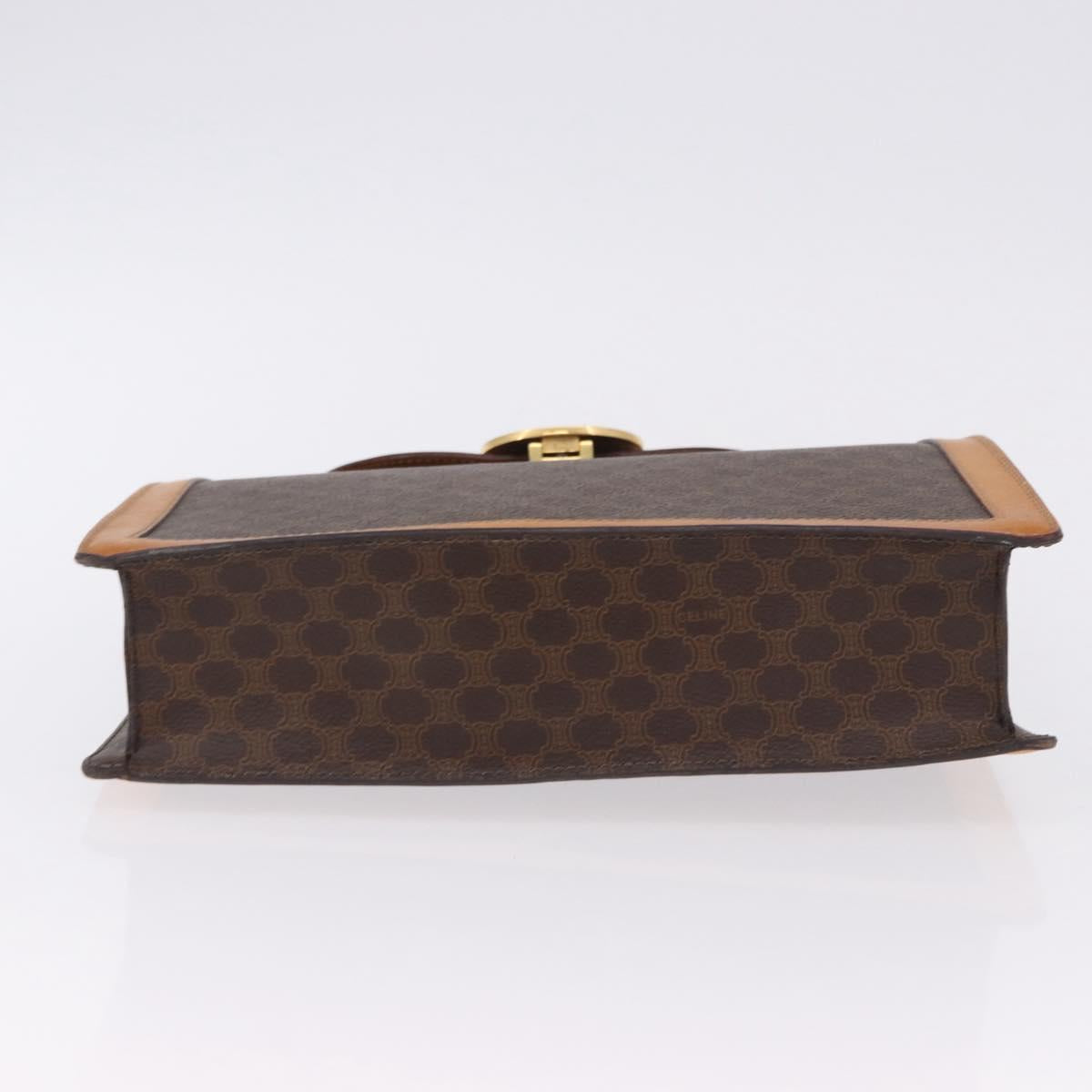 CELINE Macadam Canvas Medallion Hand Bag PVC Leather Brown Gold Auth 192071A - Jerrillo image 5