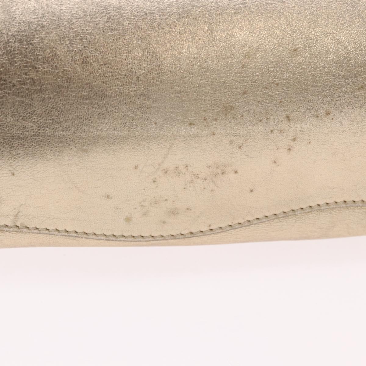 PRADA Hand Bag Leather 2way Silver Gold Auth 192120A - Jerrillo image 6