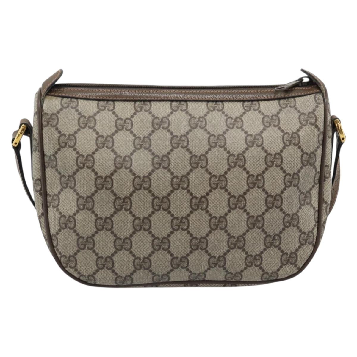 GUCCI GG Supreme Web Sherry Line Bag PVC Beige Gold 89 02 032 Auth 192195 - Jerrillo image 2
