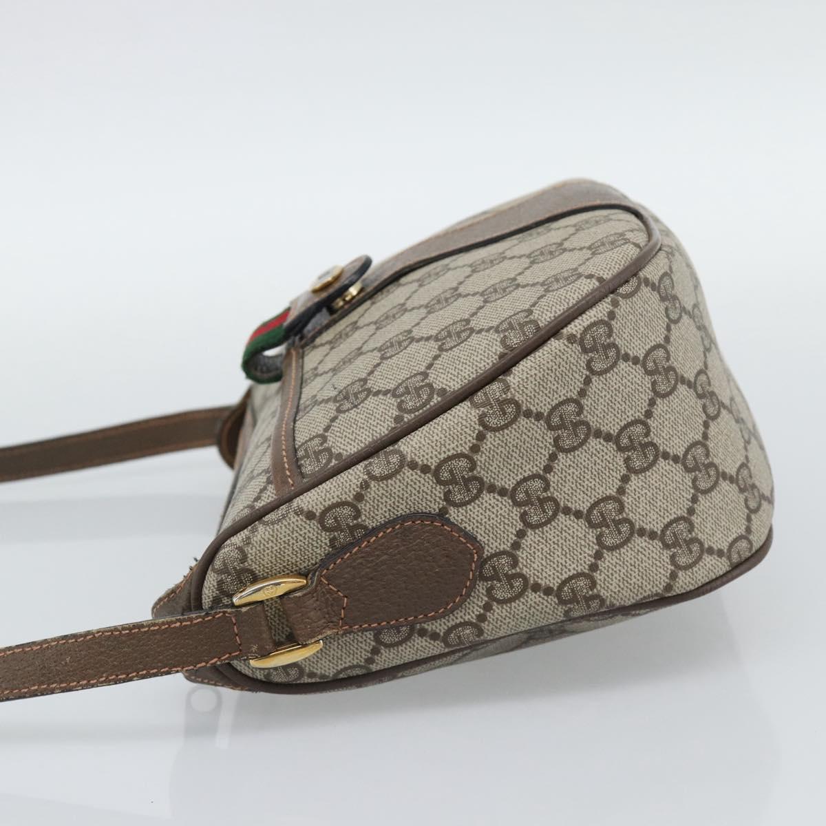 GUCCI GG Supreme Web Sherry Line Bag PVC Beige Gold 89 02 032 Auth 192195 - Jerrillo image 3