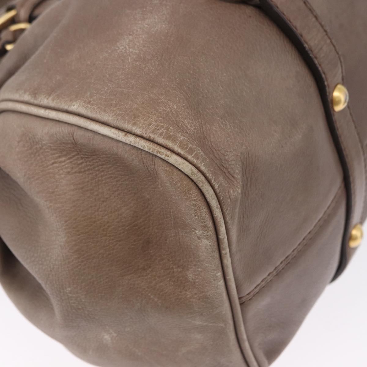 Miu Miu Hand Bag Leather 2way Beige Gold Auth 192198V - Jerrillo image 8