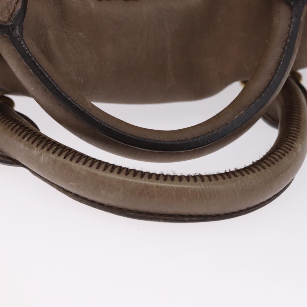 Miu Miu Hand Bag Leather 2way Beige Gold Auth 192198V - Jerrillo image 7