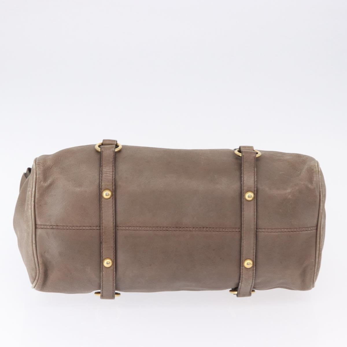Miu Miu Hand Bag Leather 2way Beige Gold Auth 192198V - Jerrillo image 5