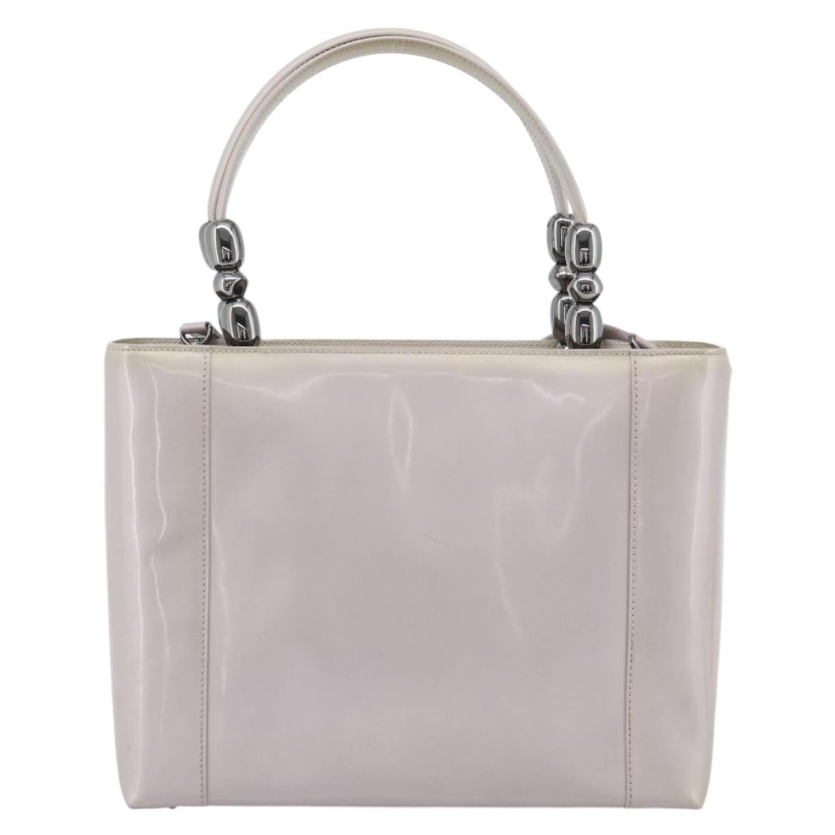 Christian Dior Maris Pearl Bag Patent Leather 2way Lavende Silver Auth 192211 - Jerrillo image 3