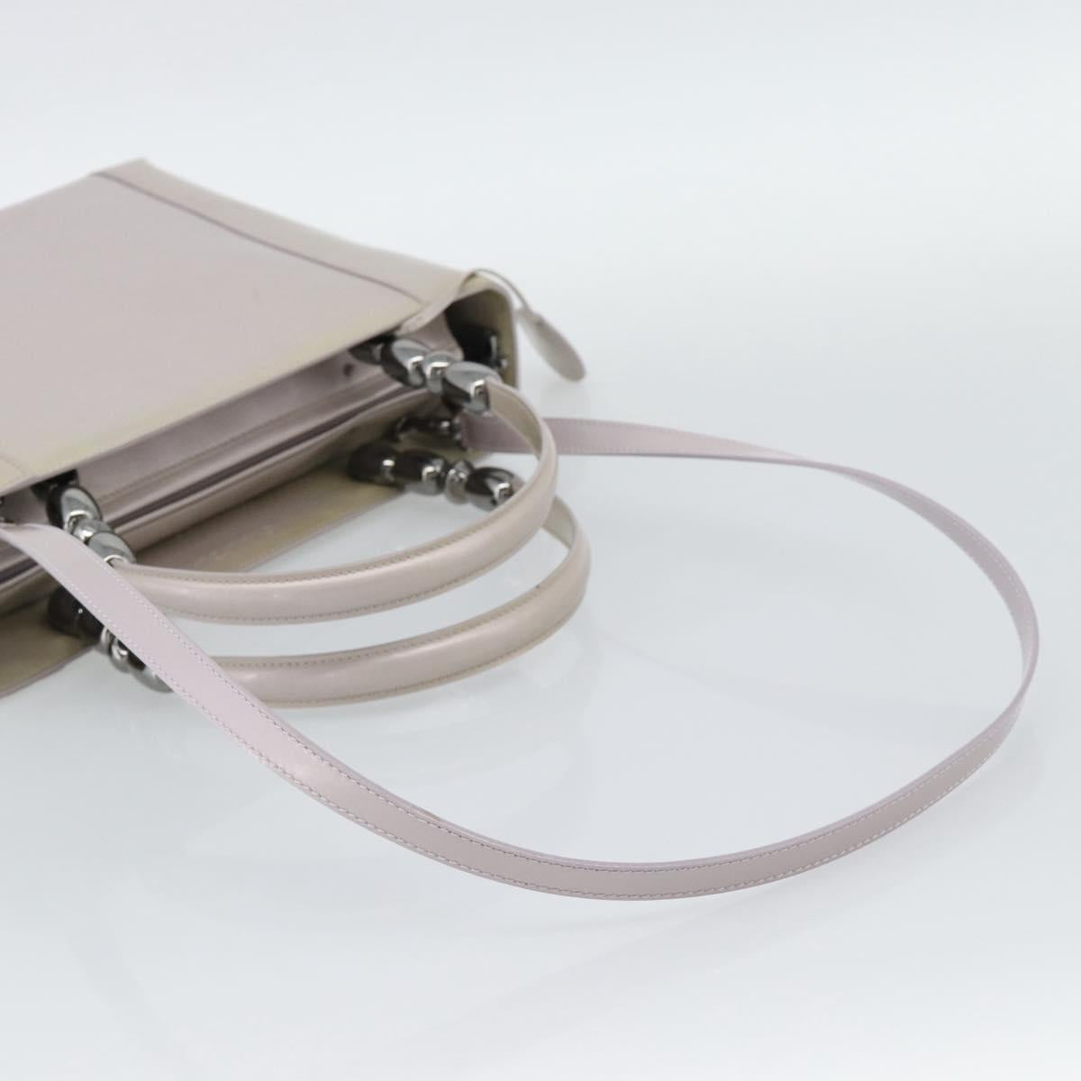 Christian Dior Maris Pearl Bag Patent Leather 2way Lavende Silver Auth 192211 - Jerrillo image 9