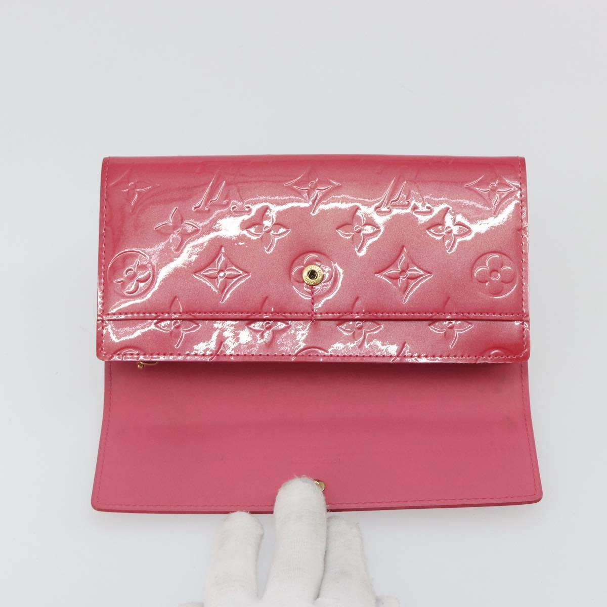 LOUIS VUITTON Vernis Porte Monnaie Credit Wallet Fusha Pink M91236 Auth 192227V - Jerrillo image 8