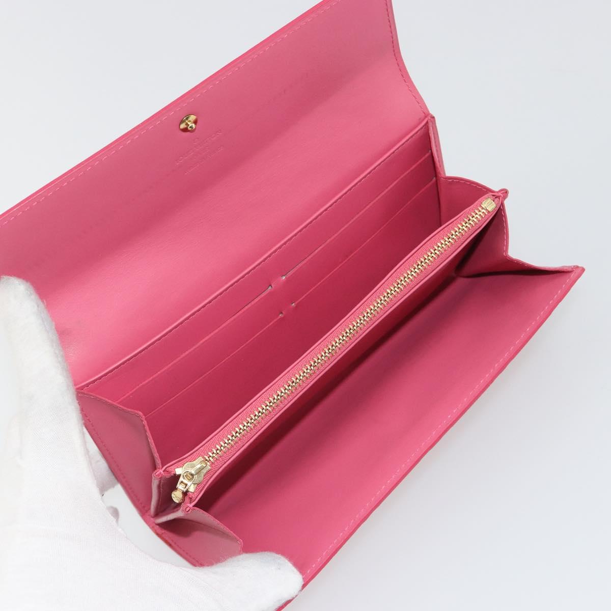 LOUIS VUITTON Vernis Porte Monnaie Credit Wallet Fusha Pink M91236 Auth 192227V - Jerrillo image 9
