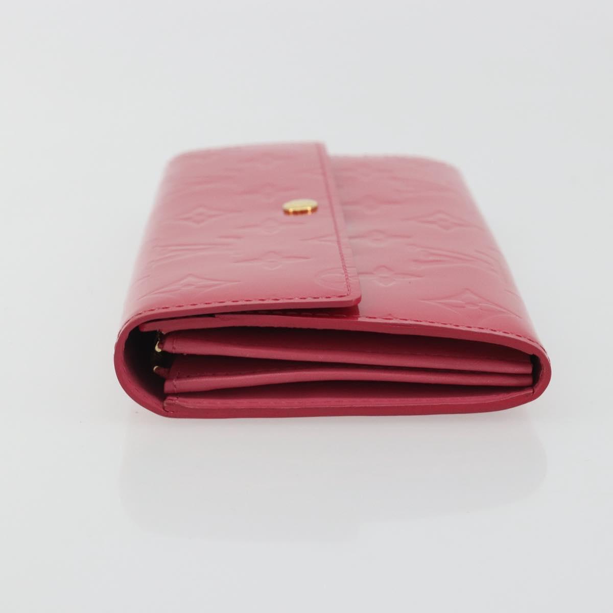 LOUIS VUITTON Vernis Porte Monnaie Credit Wallet Fusha Pink M91236 Auth 192227V - Jerrillo image 4