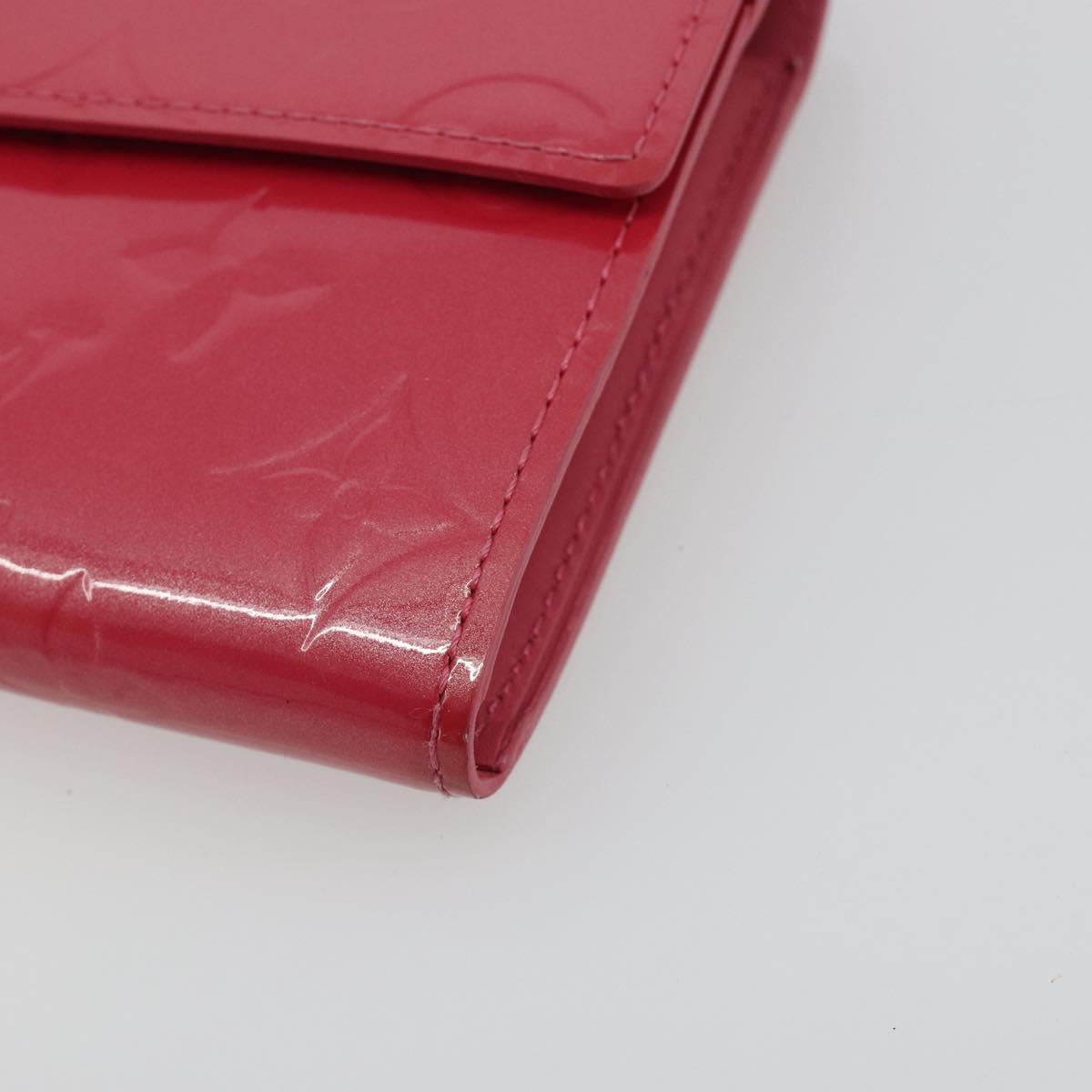 LOUIS VUITTON Vernis Porte Monnaie Credit Wallet Fusha Pink M91236 Auth 192227V - Jerrillo image 7